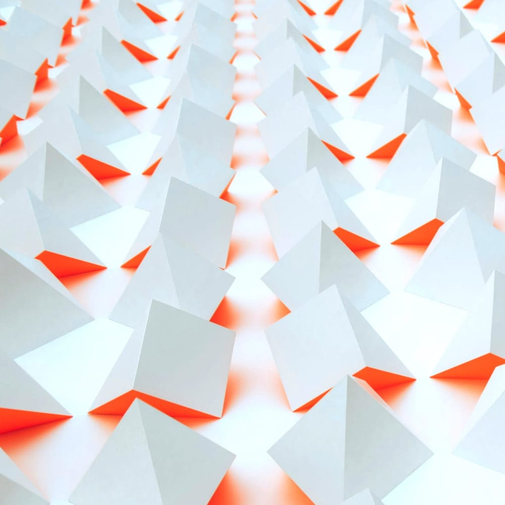 A series of identical-ish shapes receding into the distance